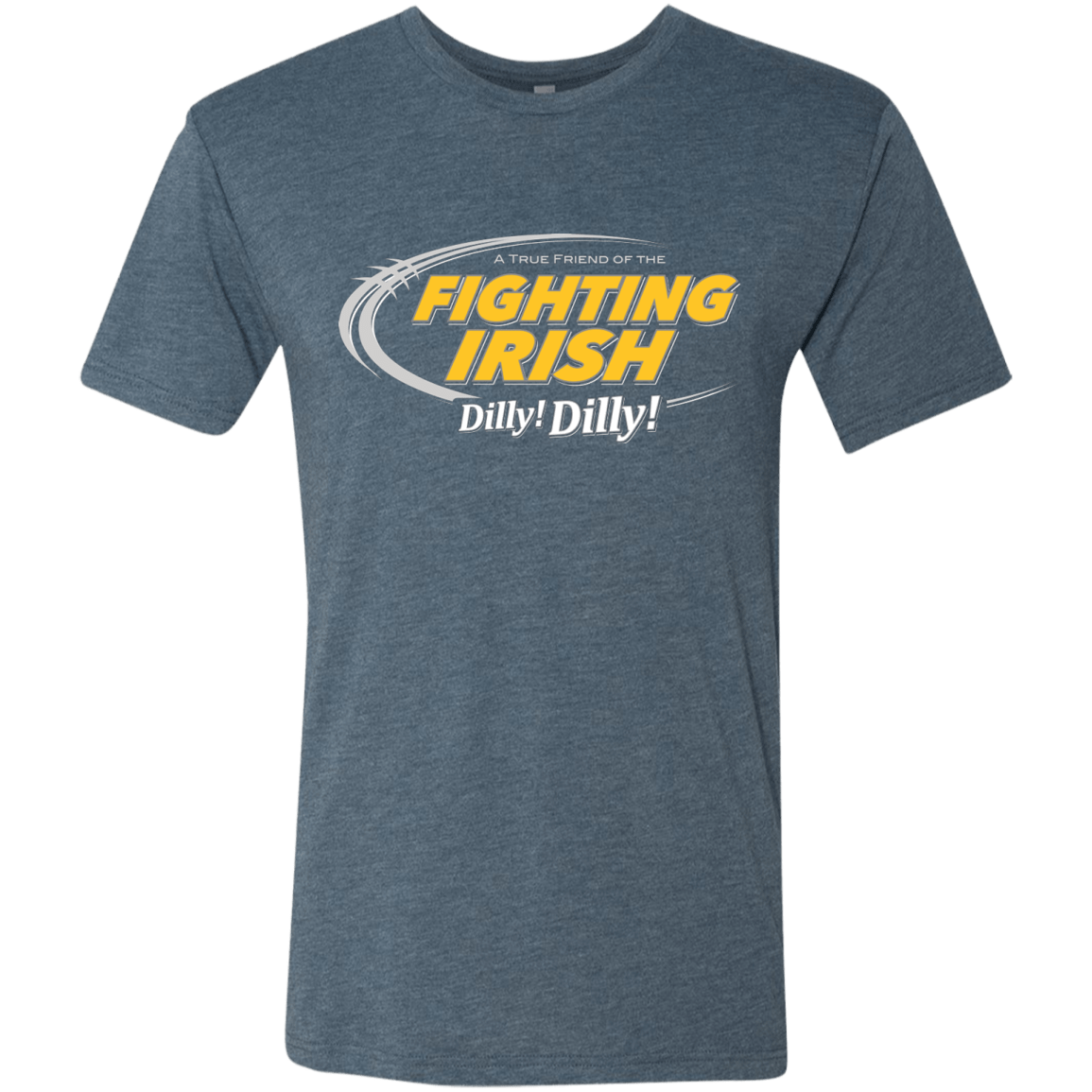 T-Shirts Indigo / Small Notre Dame Dilly Dilly Men's Triblend T-Shirt