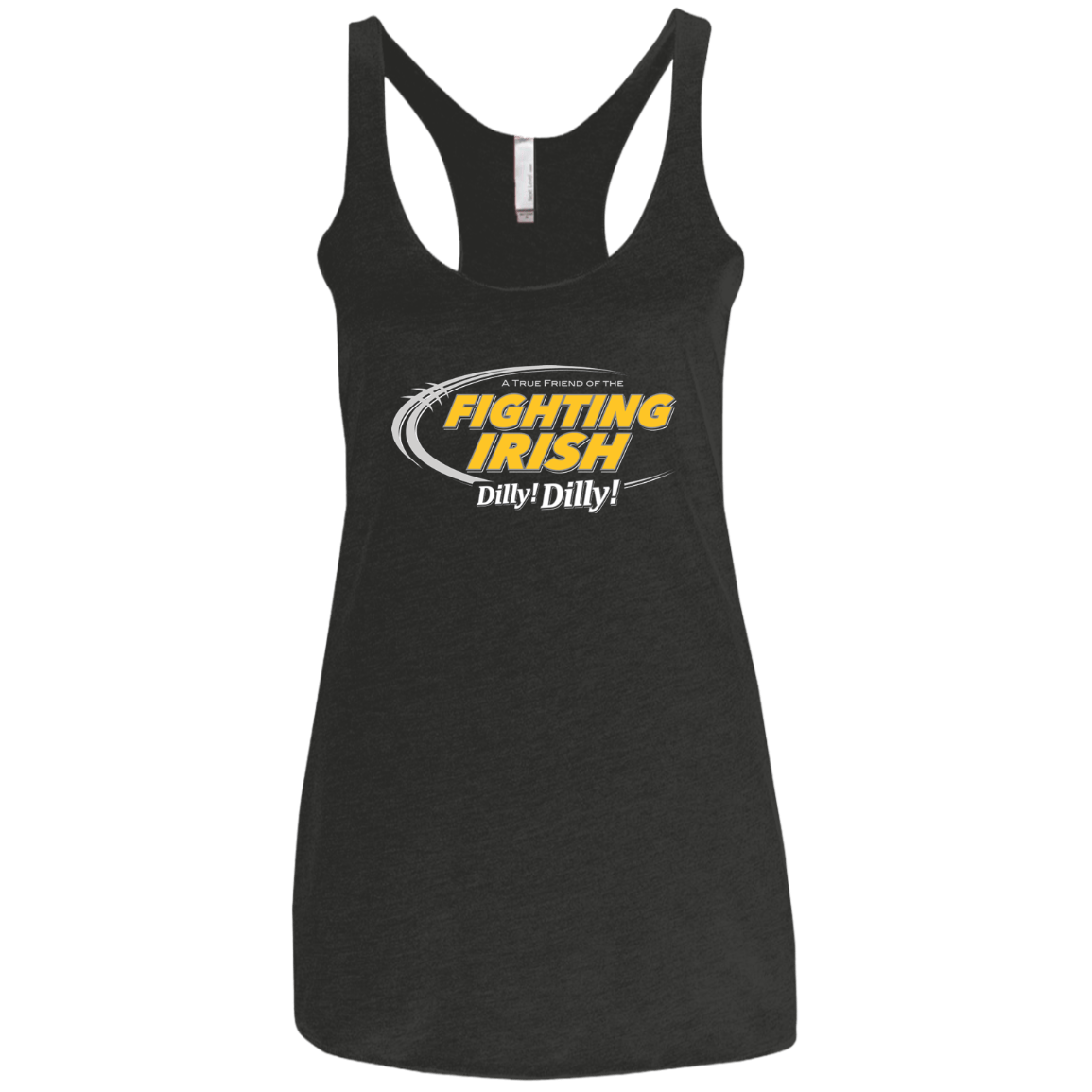 T-Shirts Vintage Black / X-Small Notre Dame Dilly Dilly Women's Triblend Racerback Tank