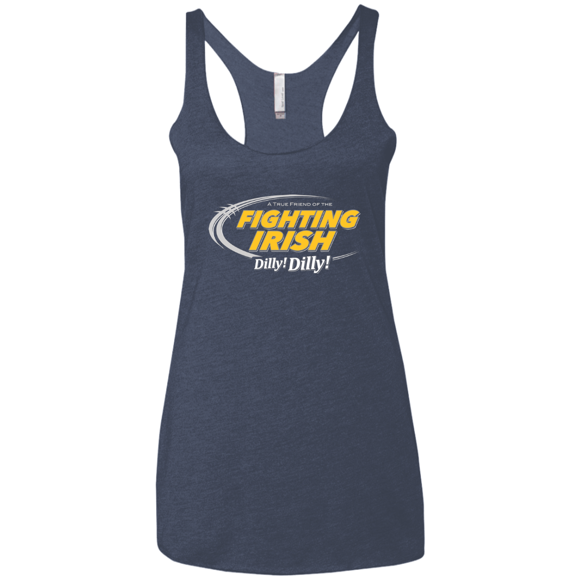 T-Shirts Vintage Navy / X-Small Notre Dame Dilly Dilly Women's Triblend Racerback Tank