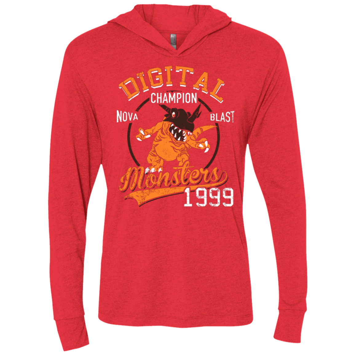 T-Shirts Vintage Red / X-Small Nova Blast Triblend Long Sleeve Hoodie Tee