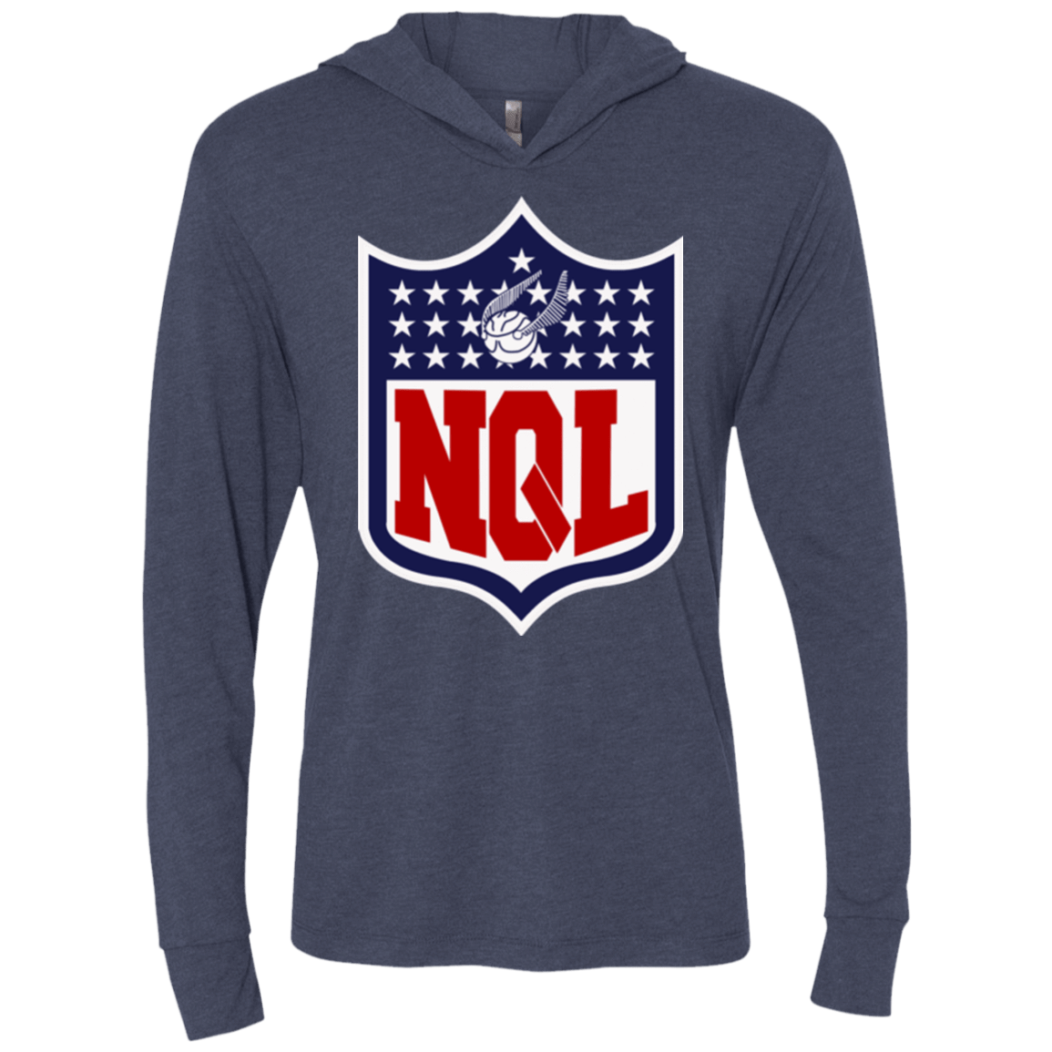 T-Shirts Vintage Navy / X-Small NQL Triblend Long Sleeve Hoodie Tee