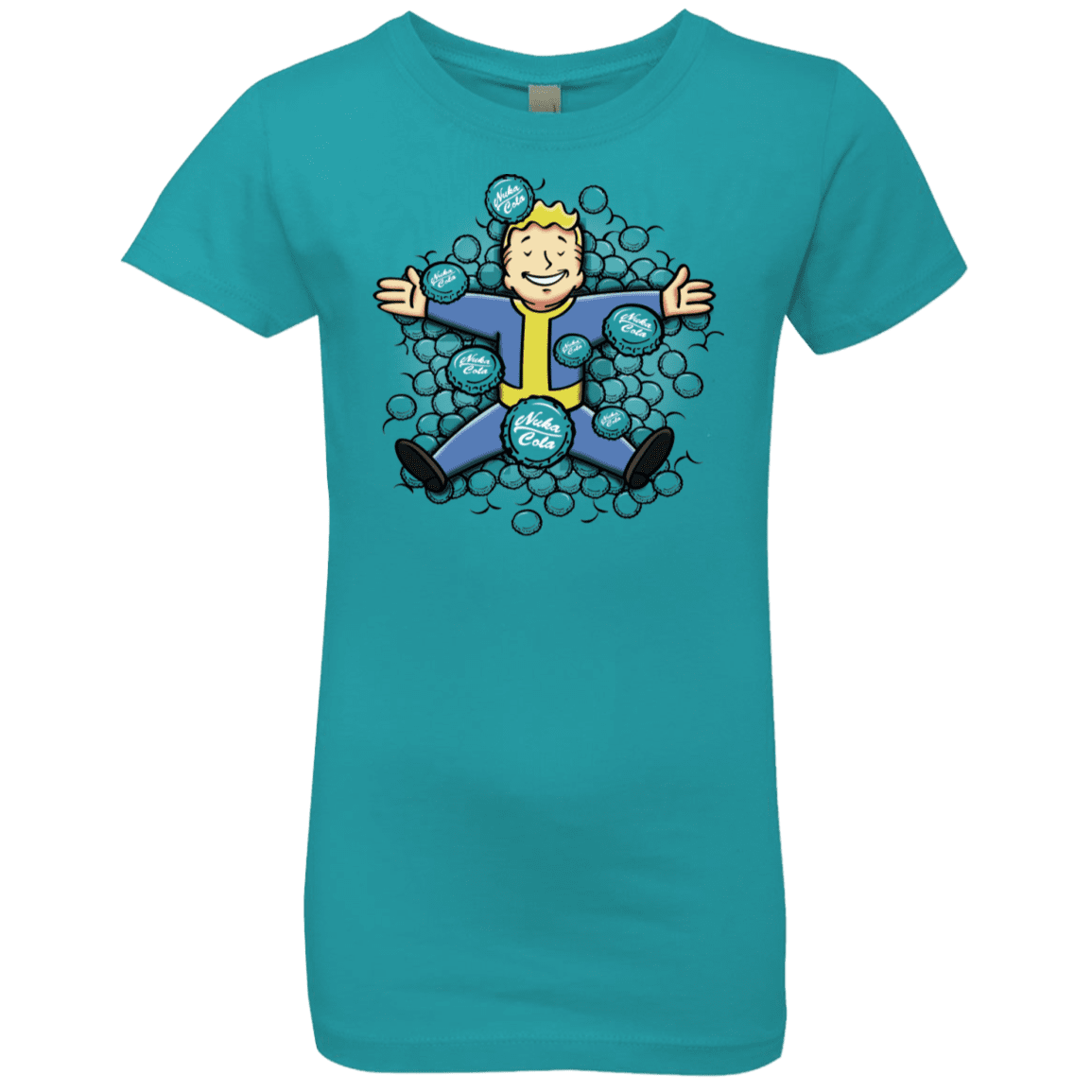 T-Shirts Tahiti Blue / YXS Nuclear Beauty Girls Premium T-Shirt