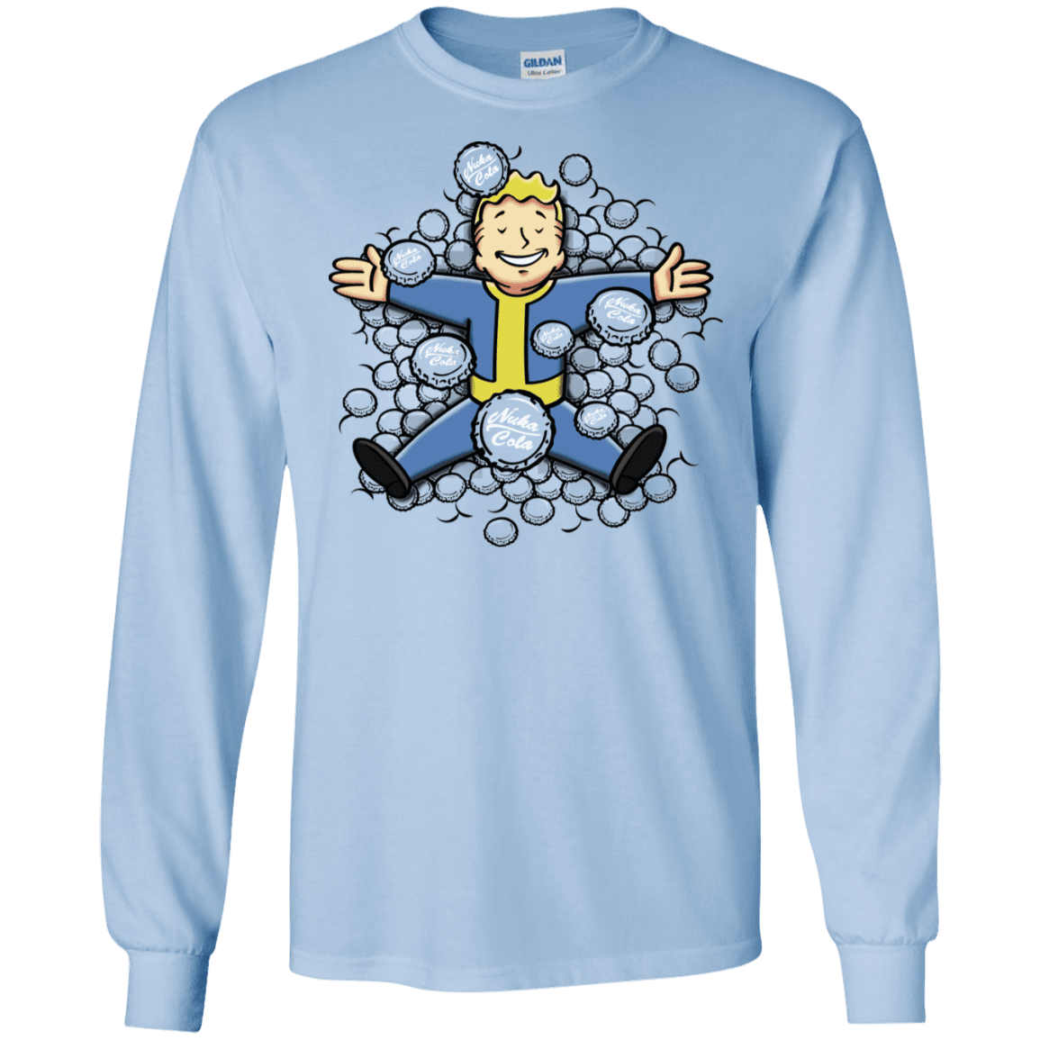 T-Shirts Light Blue / S Nuclear Beauty Men's Long Sleeve T-Shirt