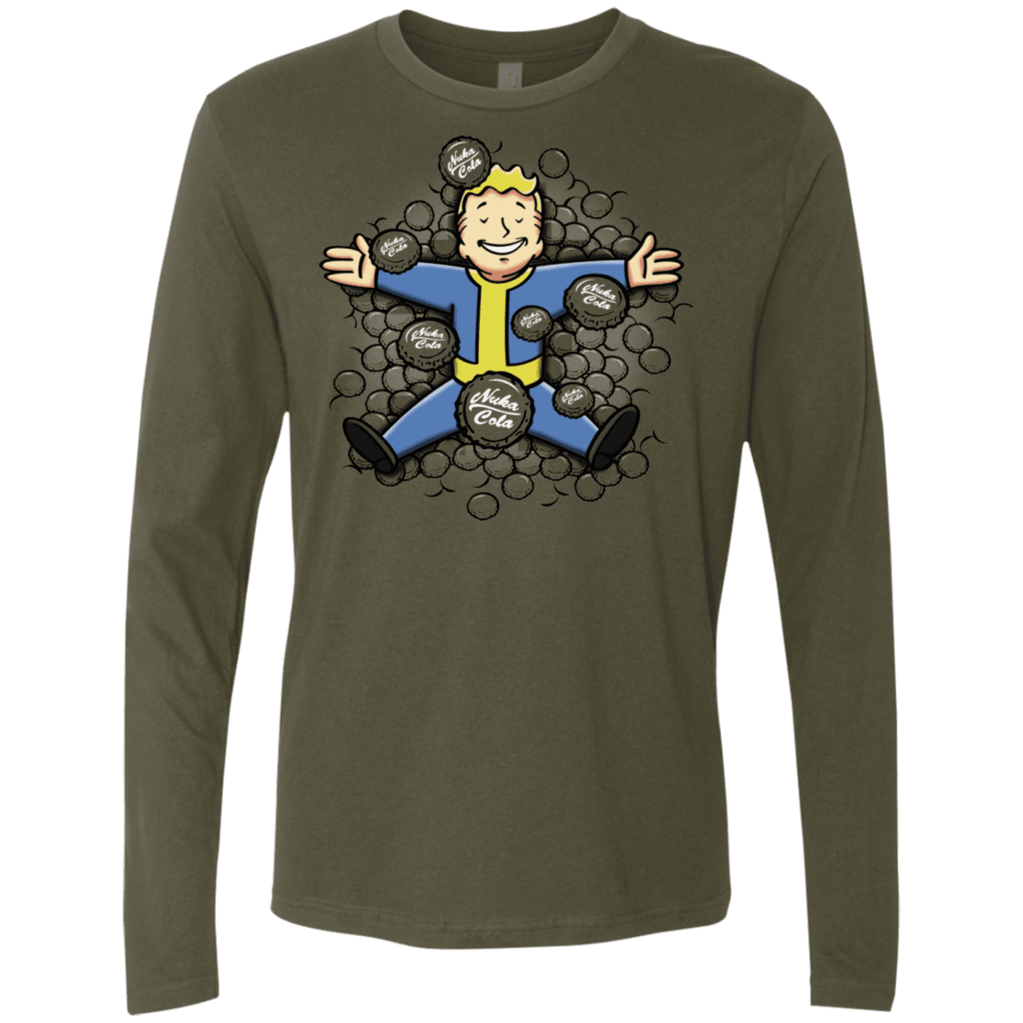 T-Shirts Military Green / S Nuclear Beauty Men's Premium Long Sleeve