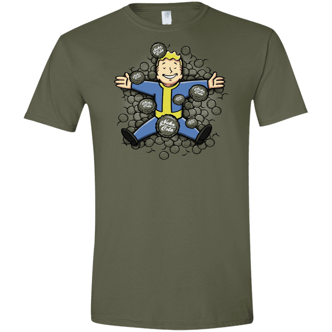 T-Shirts Military Green / S Nuclear Beauty Men's Semi-Fitted Softstyle