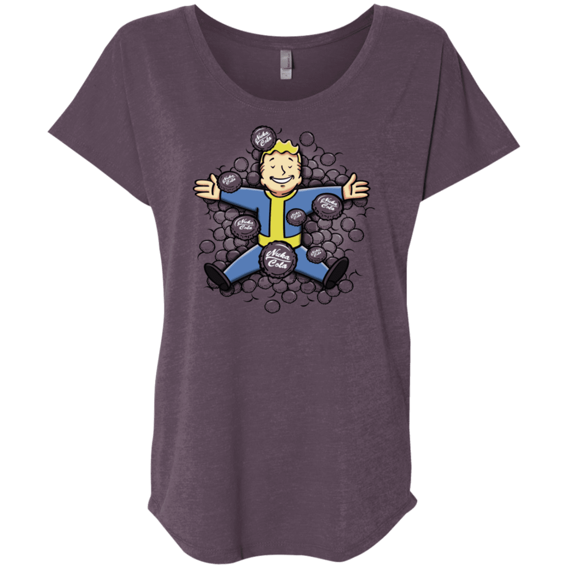 T-Shirts Vintage Purple / X-Small Nuclear Beauty Triblend Dolman Sleeve