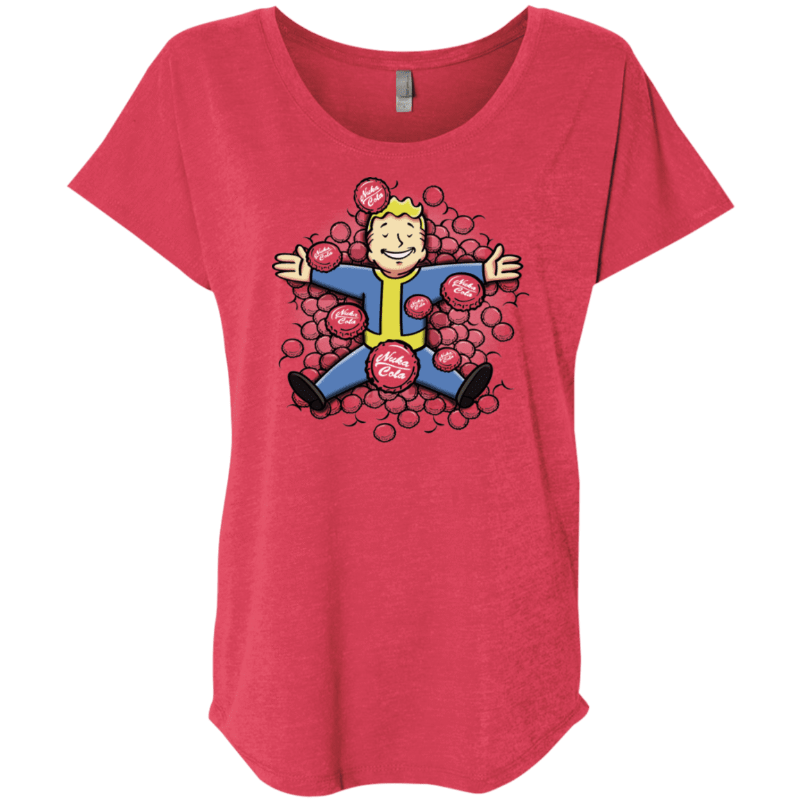 T-Shirts Vintage Red / X-Small Nuclear Beauty Triblend Dolman Sleeve