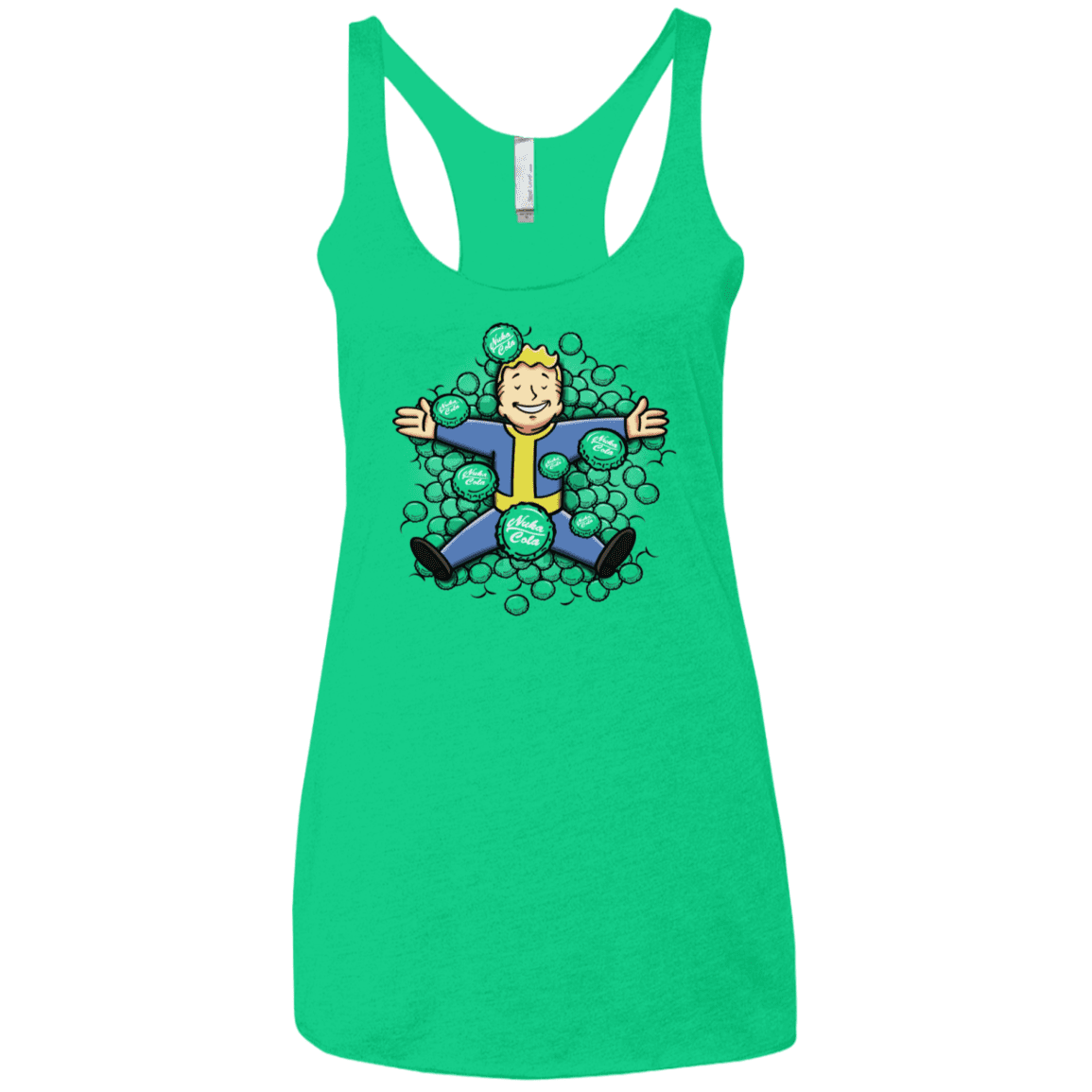T-Shirts Envy / X-Small Nuclear Beauty Women's Triblend Racerback Tank