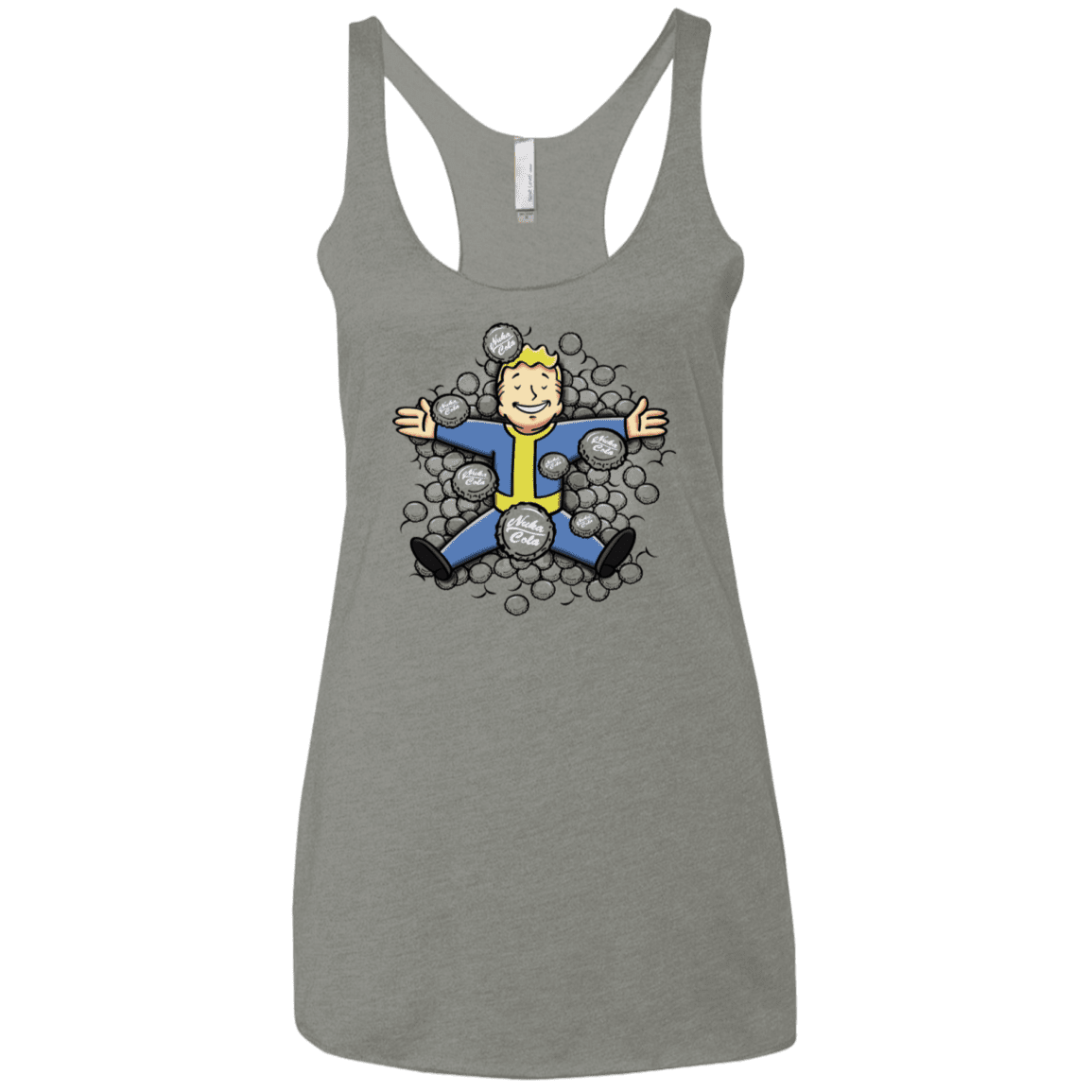 T-Shirts Venetian Grey / X-Small Nuclear Beauty Women's Triblend Racerback Tank