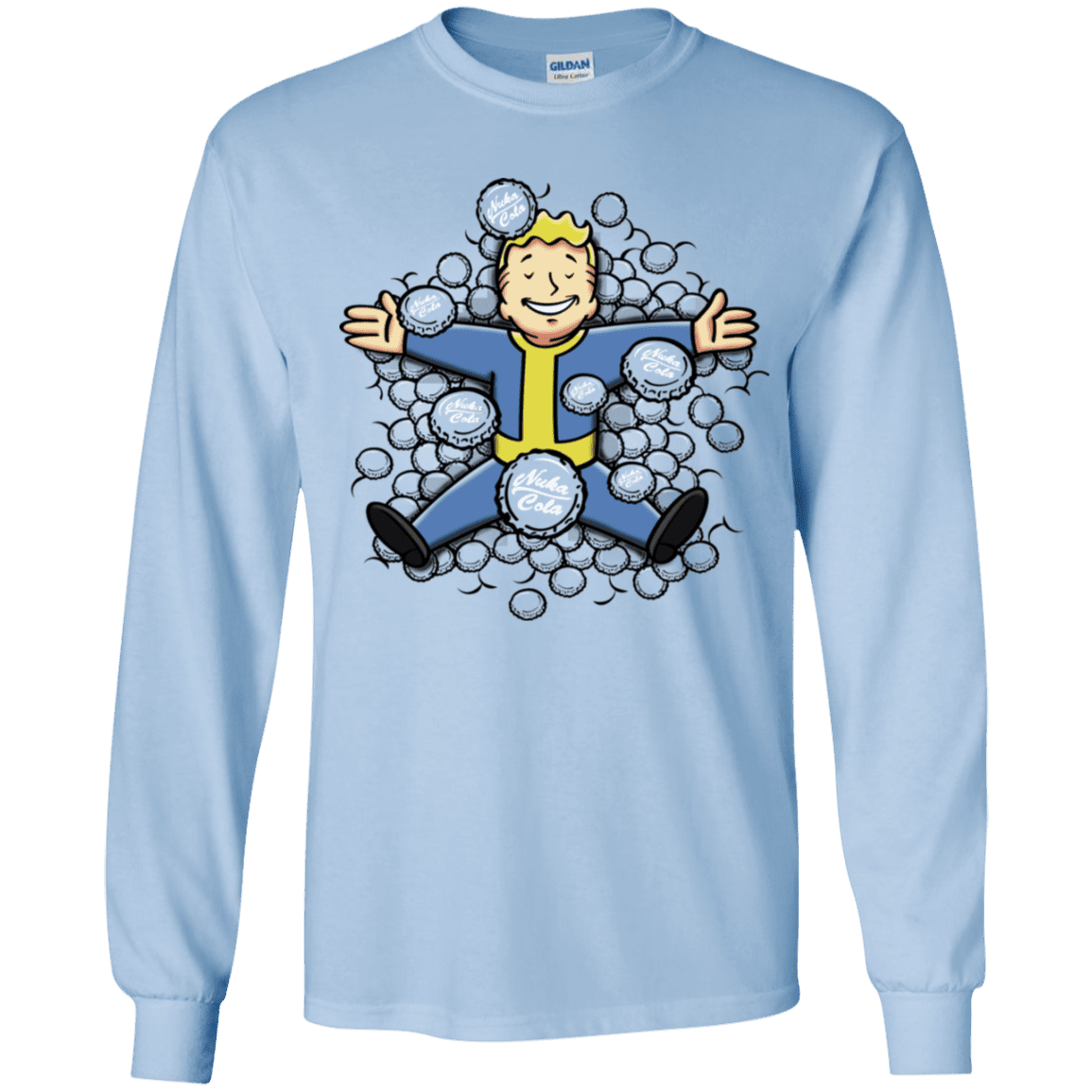 T-Shirts Light Blue / YS Nuclear Beauty Youth Long Sleeve T-Shirt