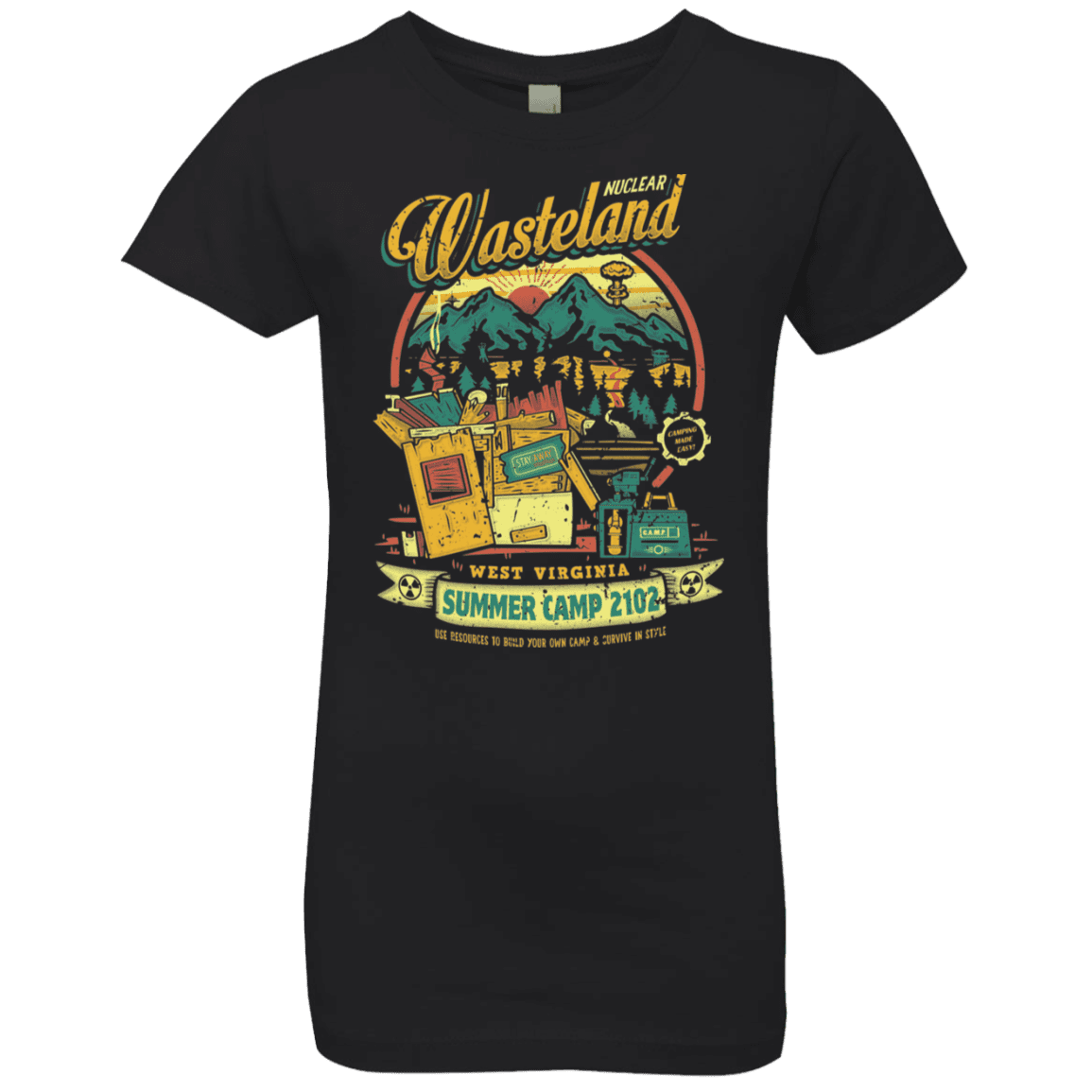 T-Shirts Black / YXS Nuclear Summer Camp Girls Premium T-Shirt