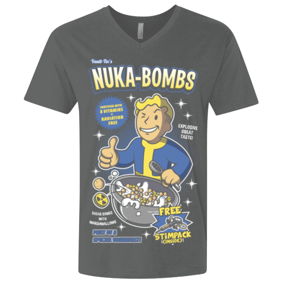 T-Shirts Heavy Metal / X-Small Nuka Bombs Men's Premium V-Neck