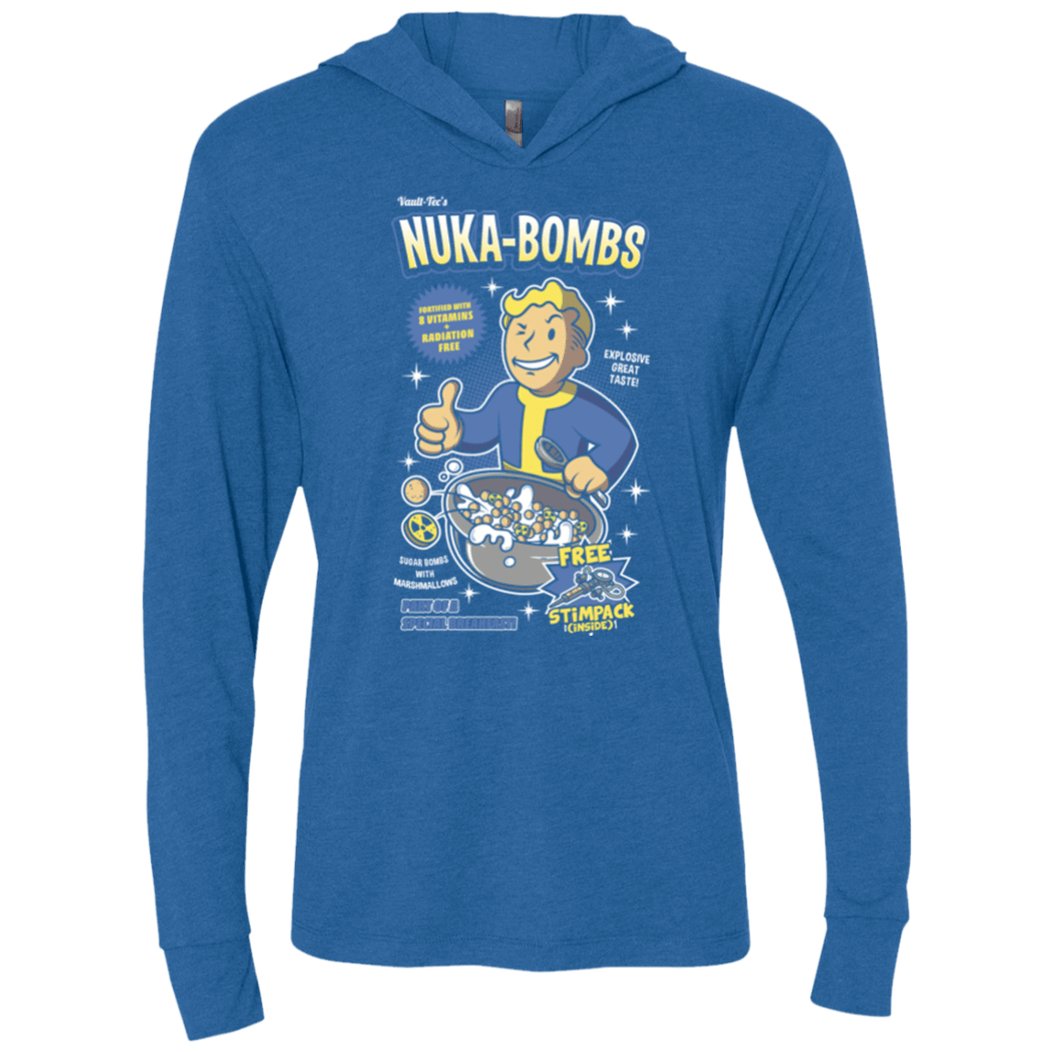 T-Shirts Vintage Royal / X-Small Nuka Bombs Triblend Long Sleeve Hoodie Tee