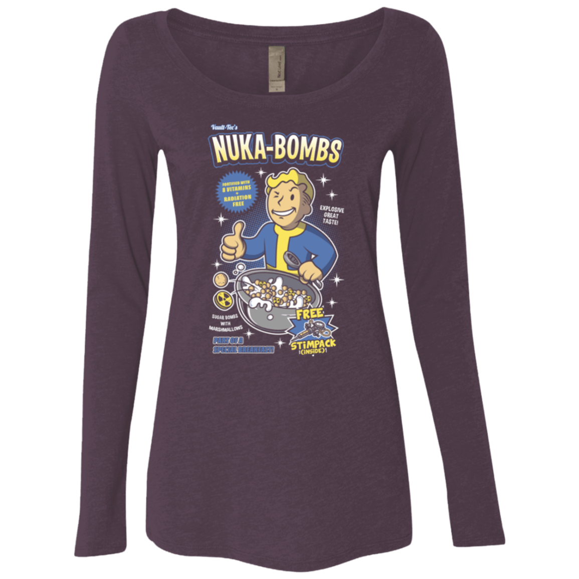 T-Shirts Vintage Purple / Small Nuka Bombs Women's Triblend Long Sleeve Shirt