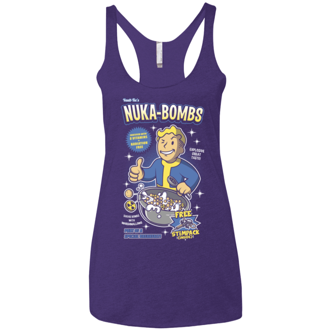 T-Shirts Purple / X-Small Nuka Bombs Women's Triblend Racerback Tank