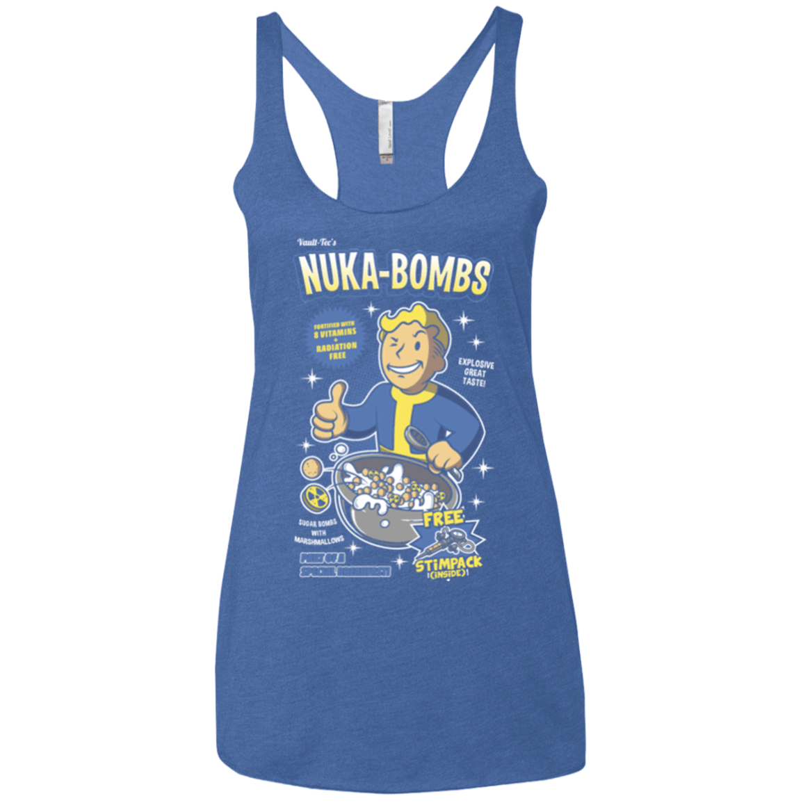 T-Shirts Vintage Royal / X-Small Nuka Bombs Women's Triblend Racerback Tank