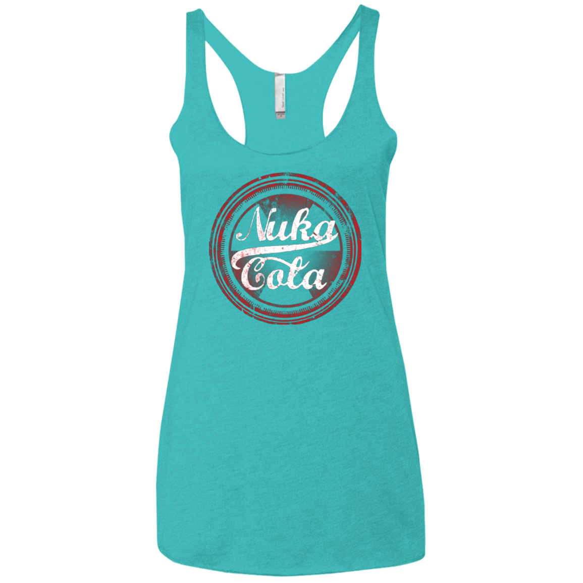T-Shirts Tahiti Blue / X-Small Nuka Cola Women's Triblend Racerback Tank