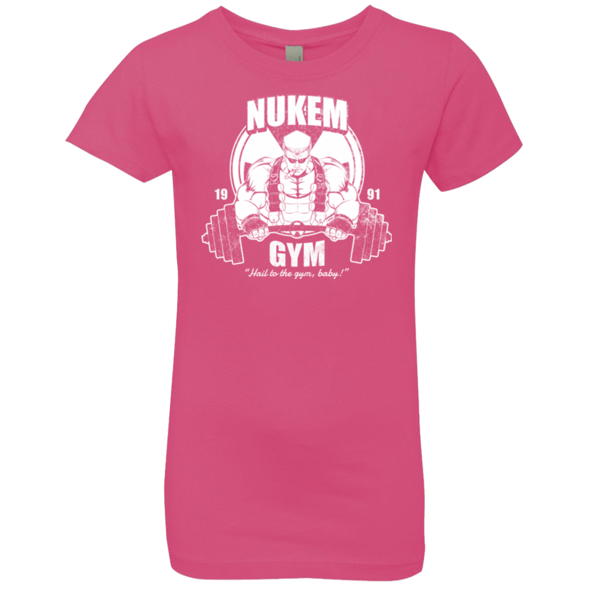 T-Shirts Hot Pink / YXS Nukem Gym Girls Premium T-Shirt