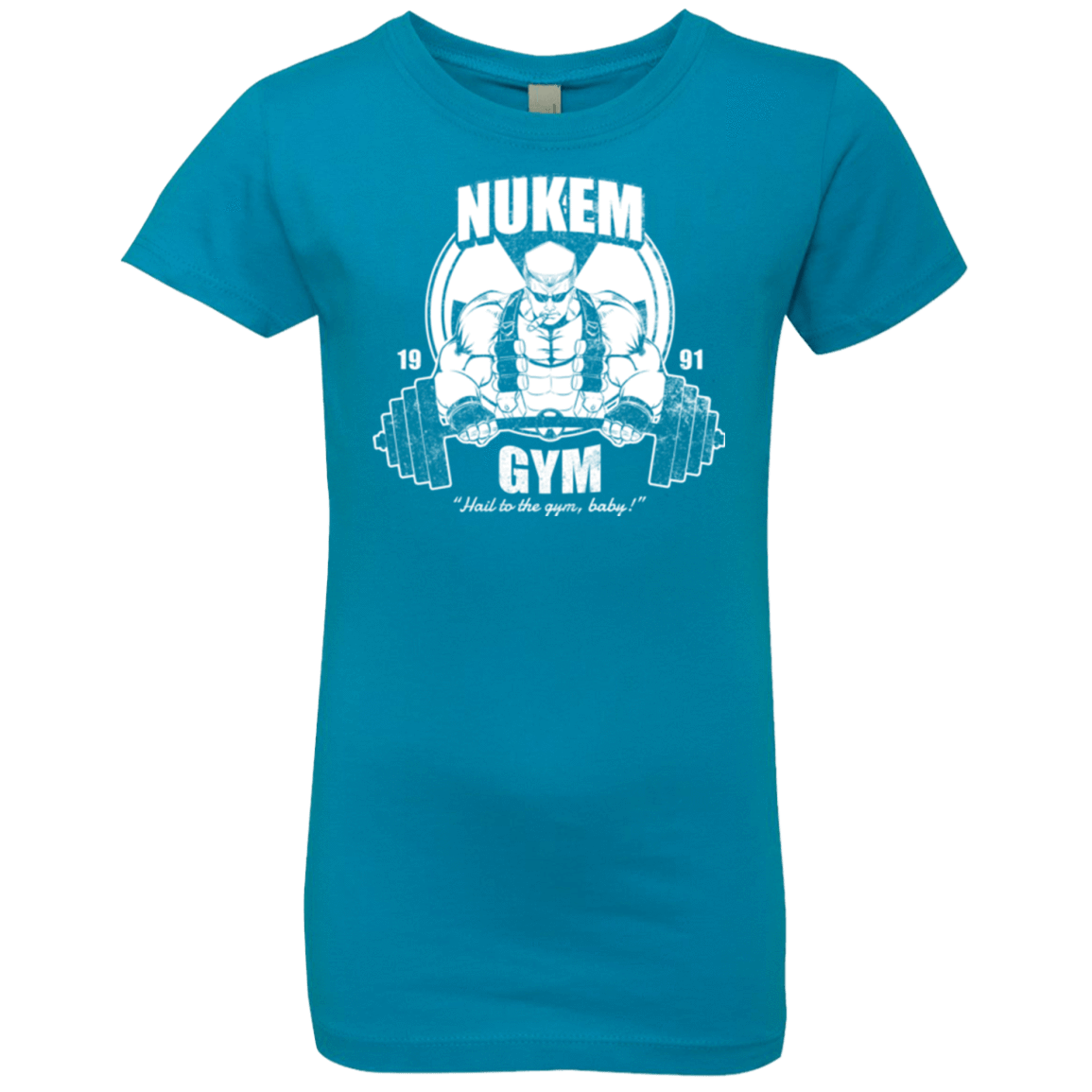 T-Shirts Turquoise / YXS Nukem Gym Girls Premium T-Shirt