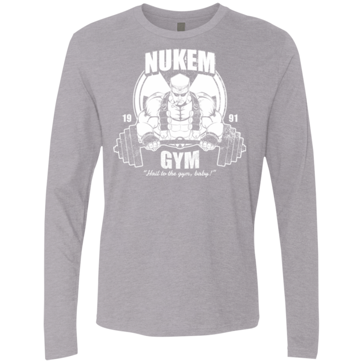 T-Shirts Heather Grey / Small Nukem Gym Men's Premium Long Sleeve