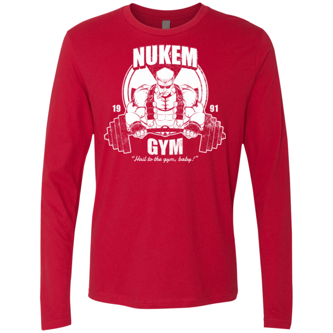 T-Shirts Red / Small Nukem Gym Men's Premium Long Sleeve