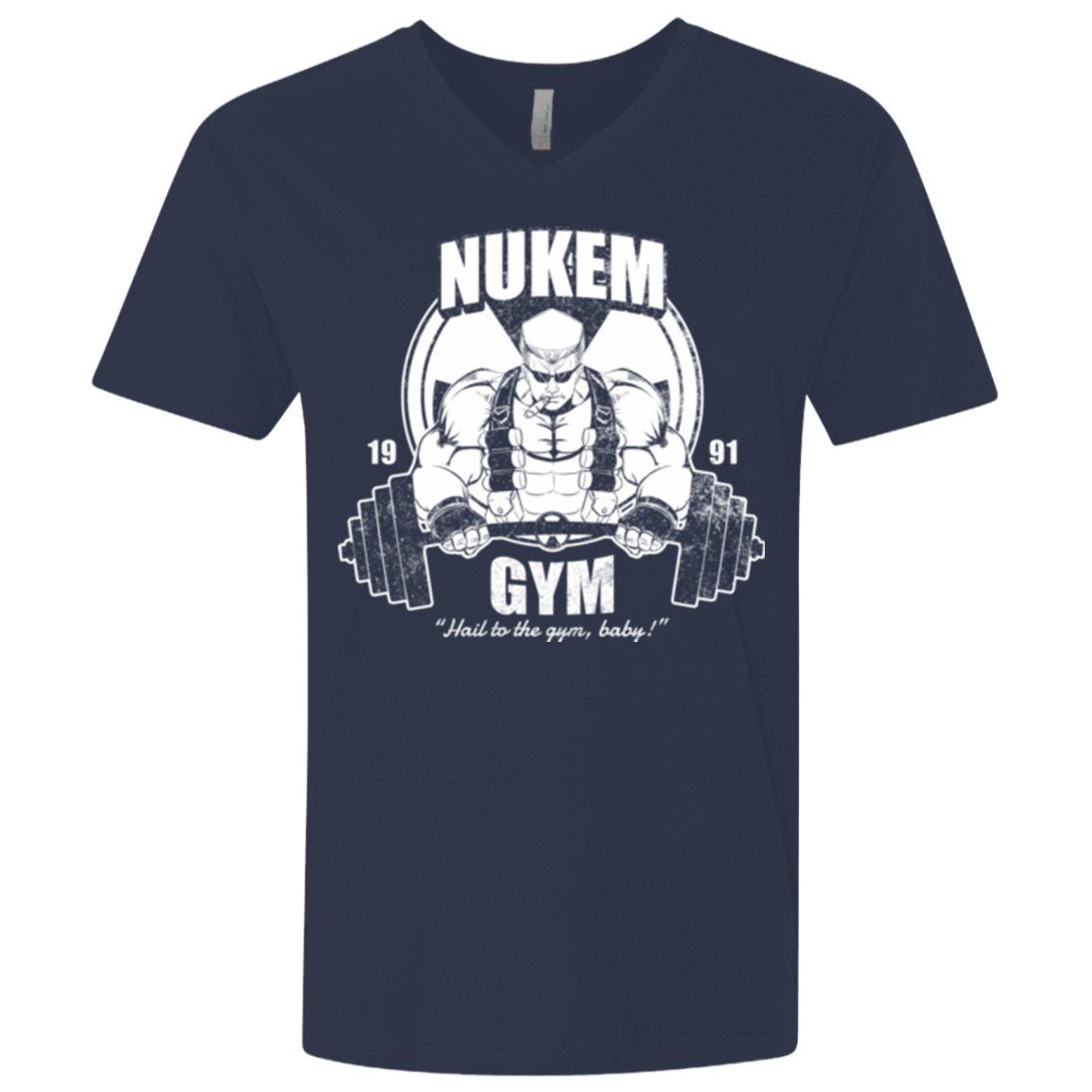 T-Shirts Midnight Navy / X-Small Nukem Gym Men's Premium V-Neck