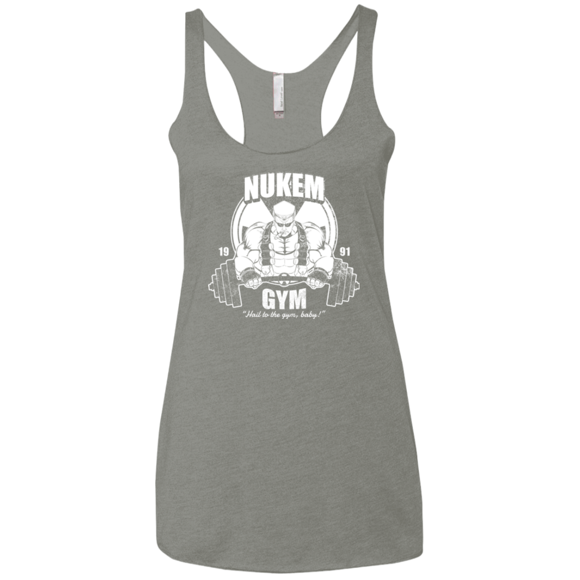 T-Shirts Venetian Grey / X-Small Nukem Gym Women's Triblend Racerback Tank