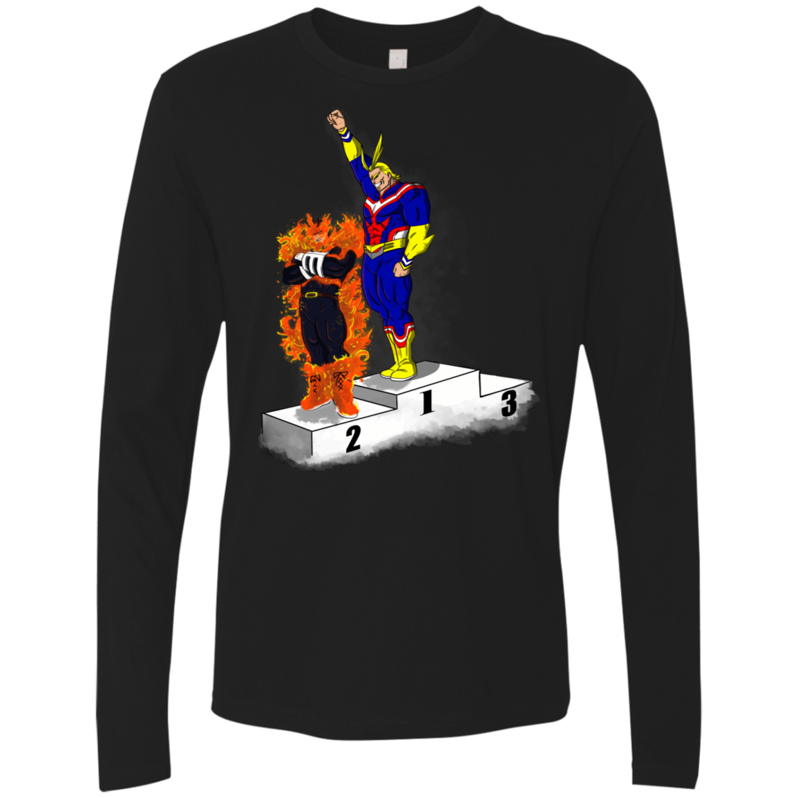 T-Shirts Black / S Number One Men's Premium Long Sleeve