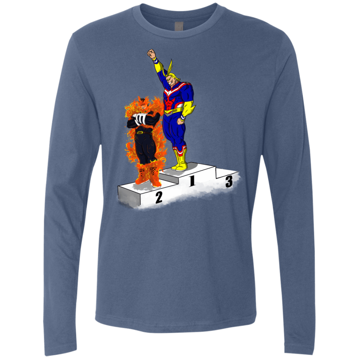 T-Shirts Indigo / S Number One Men's Premium Long Sleeve