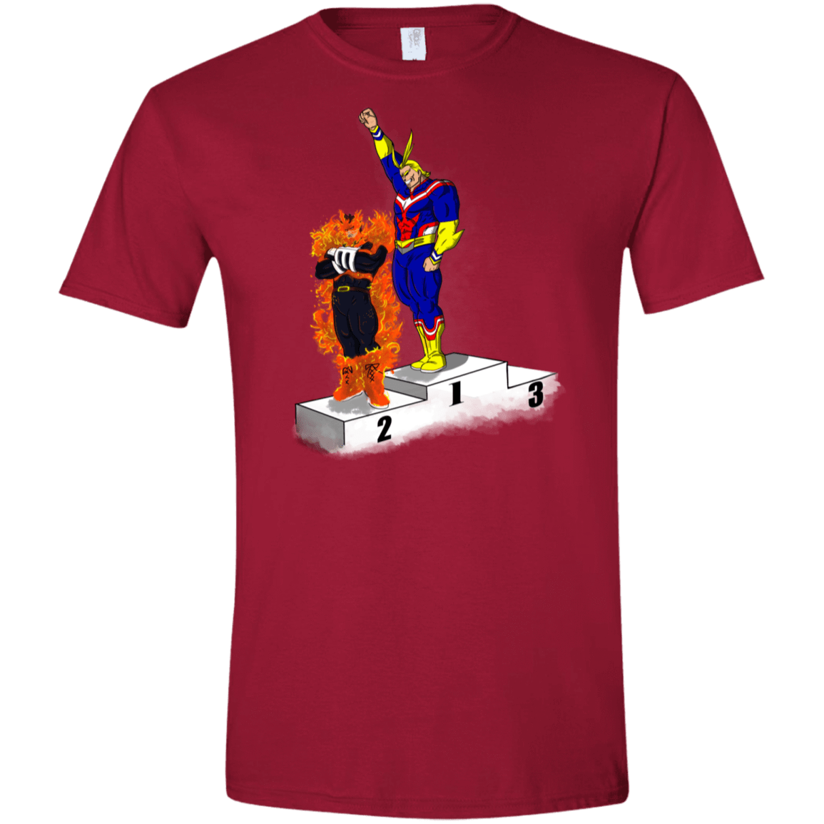 T-Shirts Cardinal Red / S Number One Men's Semi-Fitted Softstyle