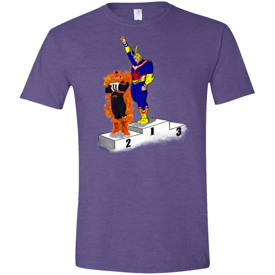 T-Shirts Heather Purple / S Number One Men's Semi-Fitted Softstyle