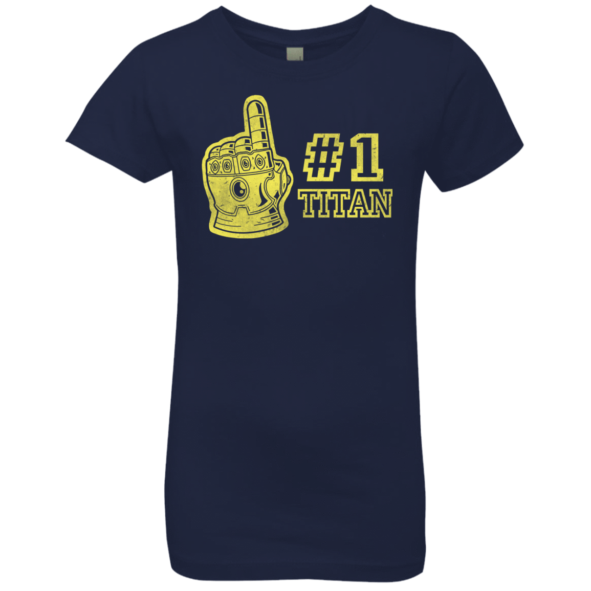 T-Shirts Midnight Navy / YXS Number One Titan Girls Premium T-Shirt
