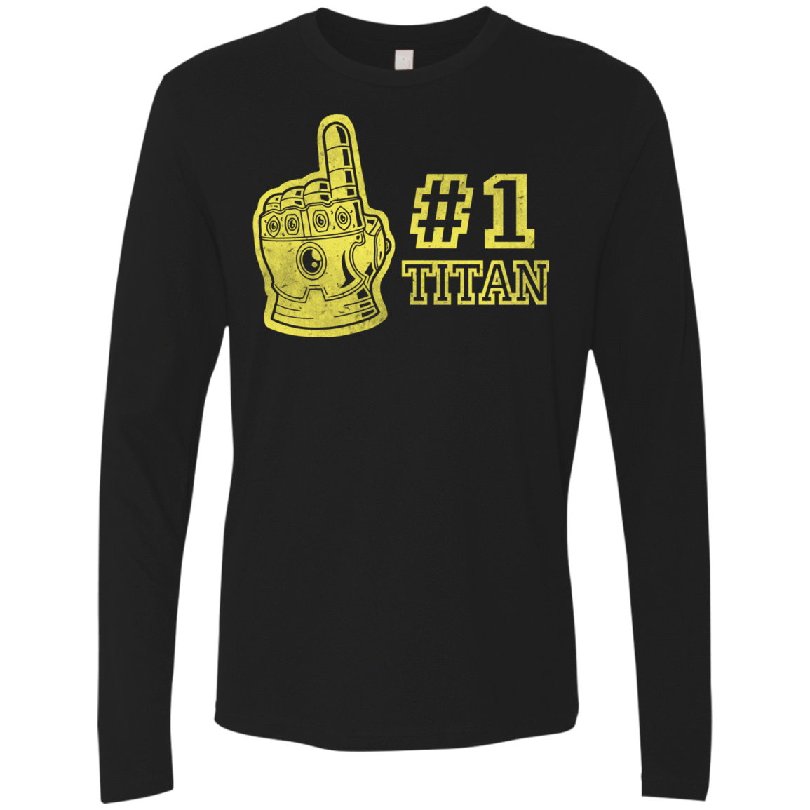 T-Shirts Black / S Number One Titan Men's Premium Long Sleeve