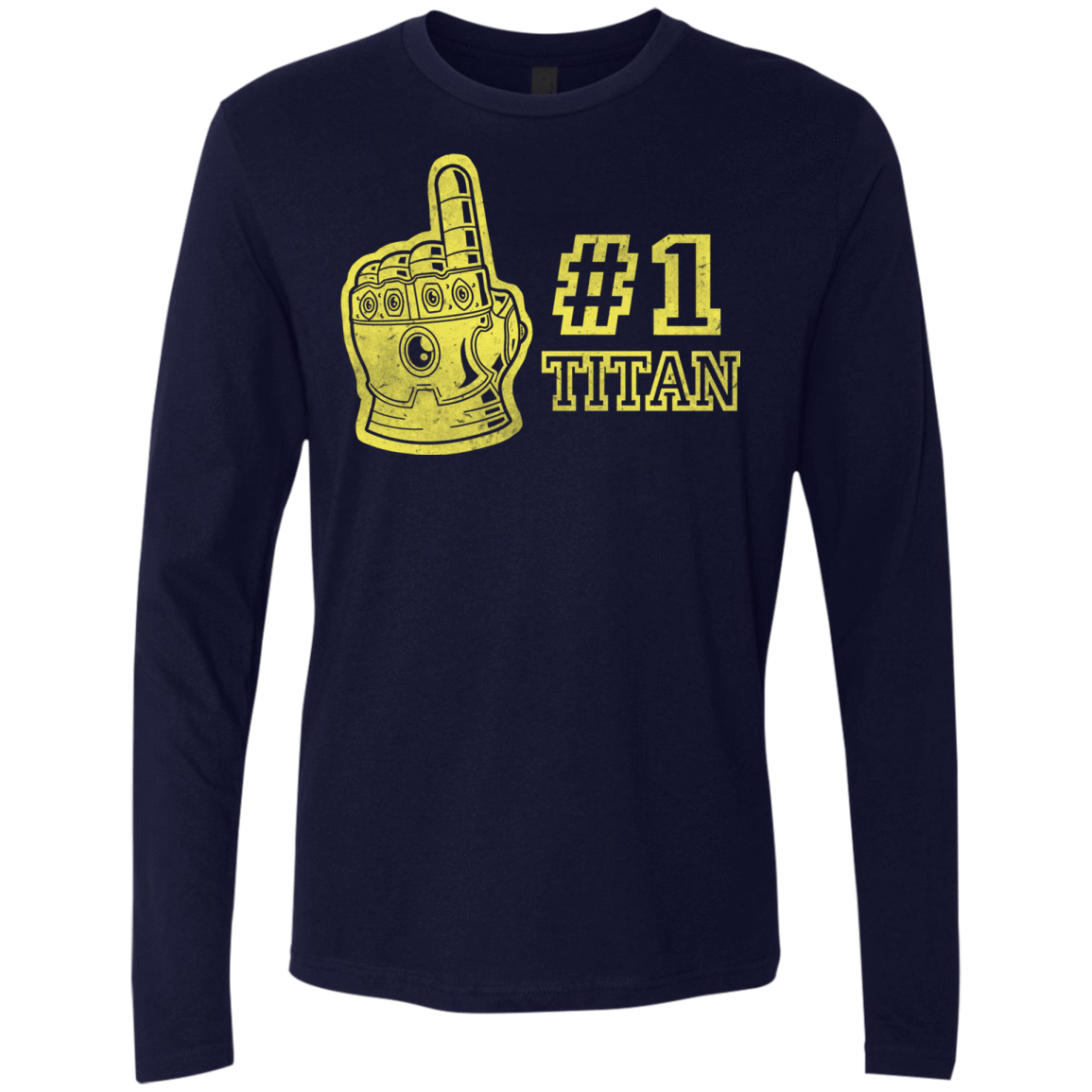 T-Shirts Midnight Navy / S Number One Titan Men's Premium Long Sleeve