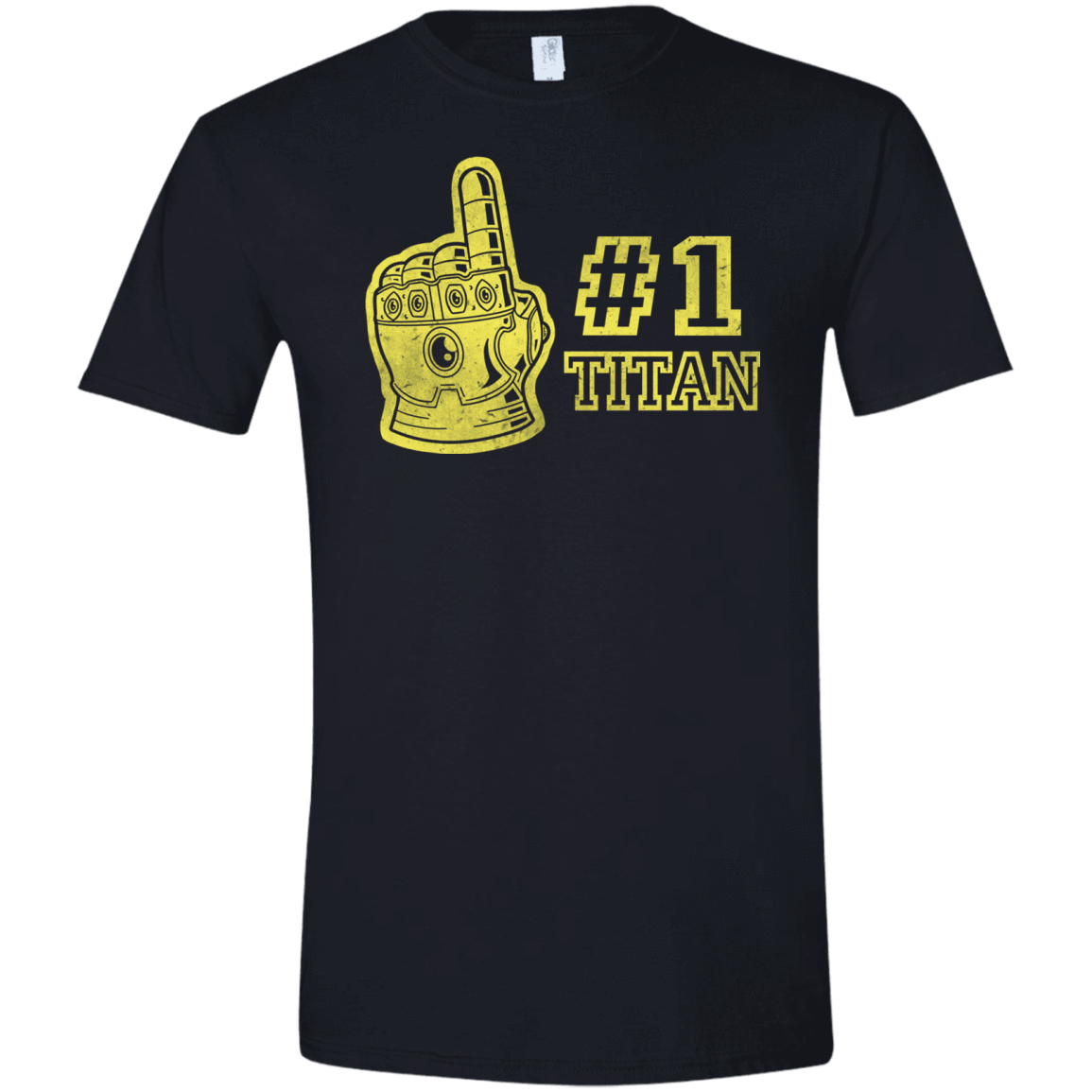 T-Shirts Black / X-Small Number One Titan Men's Semi-Fitted Softstyle