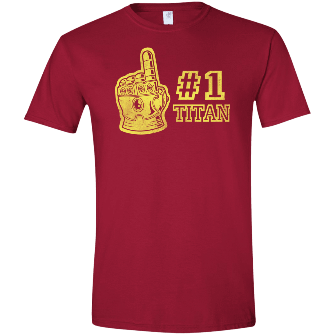 T-Shirts Cardinal Red / S Number One Titan Men's Semi-Fitted Softstyle