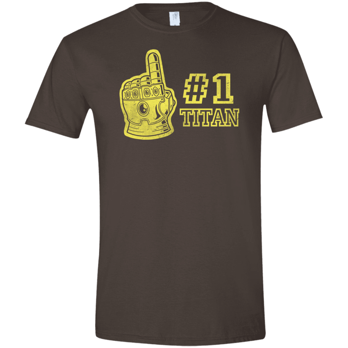 T-Shirts Dark Chocolate / S Number One Titan Men's Semi-Fitted Softstyle