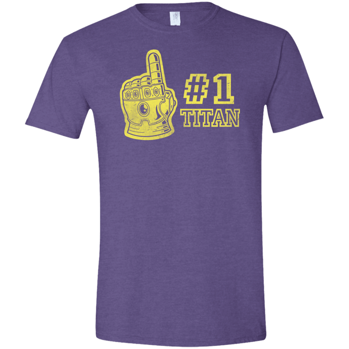 T-Shirts Heather Purple / S Number One Titan Men's Semi-Fitted Softstyle