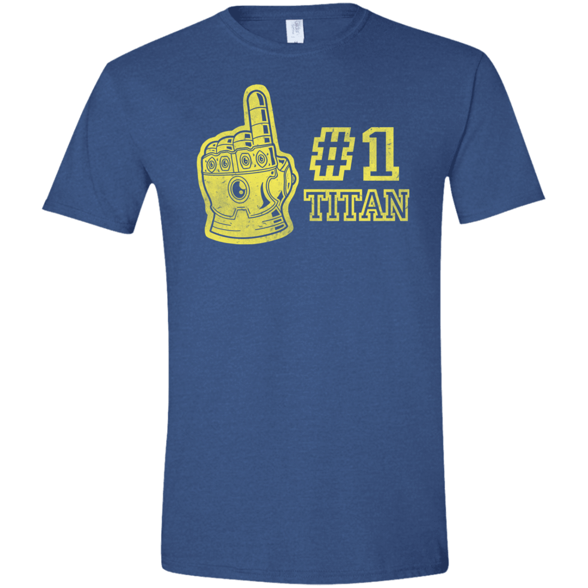 T-Shirts Heather Royal / X-Small Number One Titan Men's Semi-Fitted Softstyle