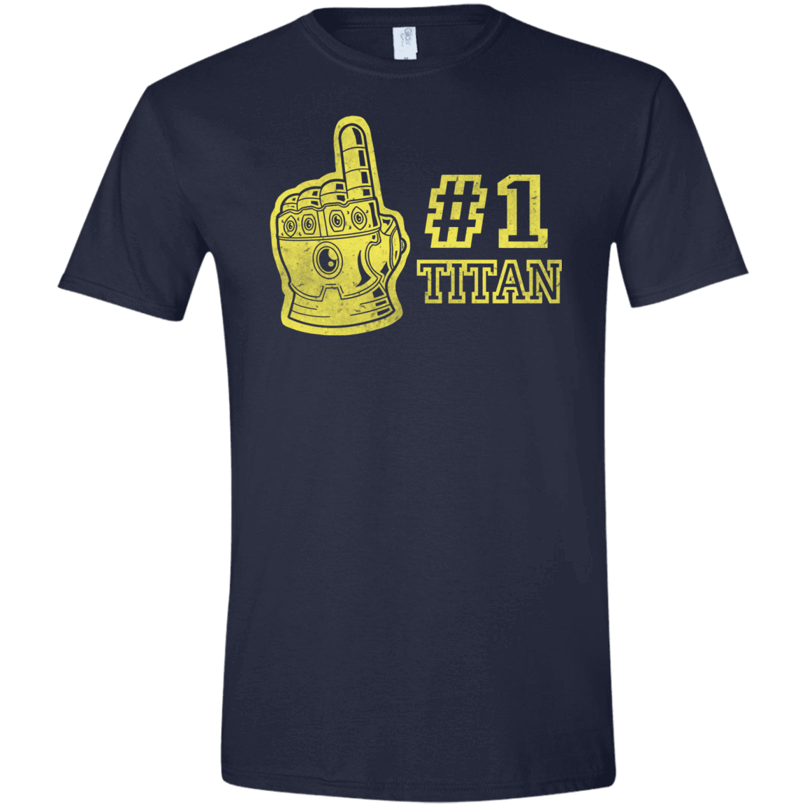 T-Shirts Navy / X-Small Number One Titan Men's Semi-Fitted Softstyle