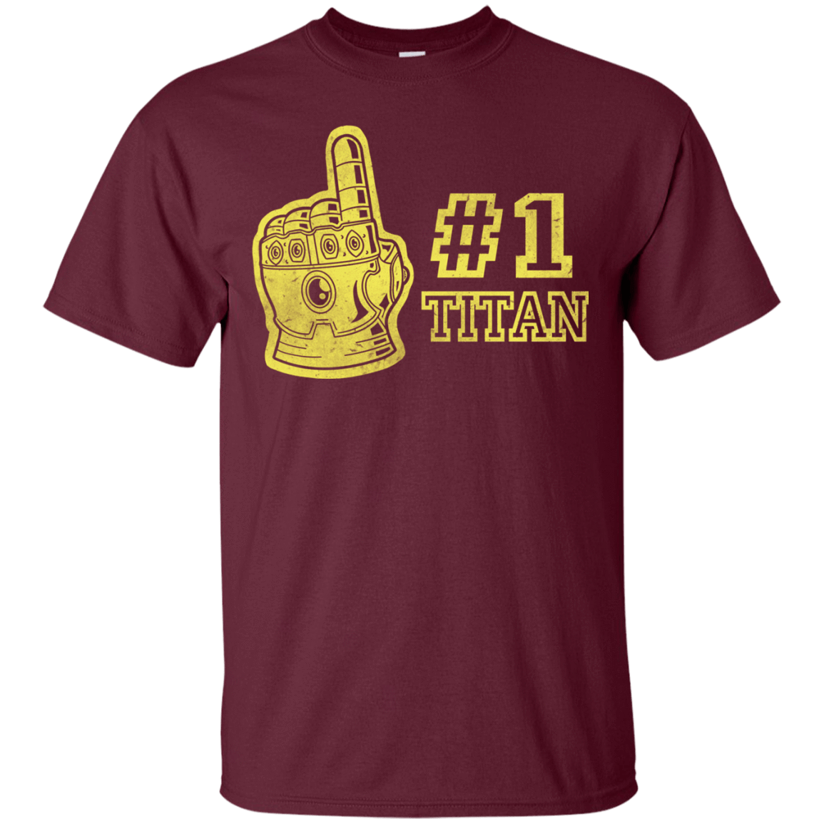 T-Shirts Maroon / S Number One Titan T-Shirt