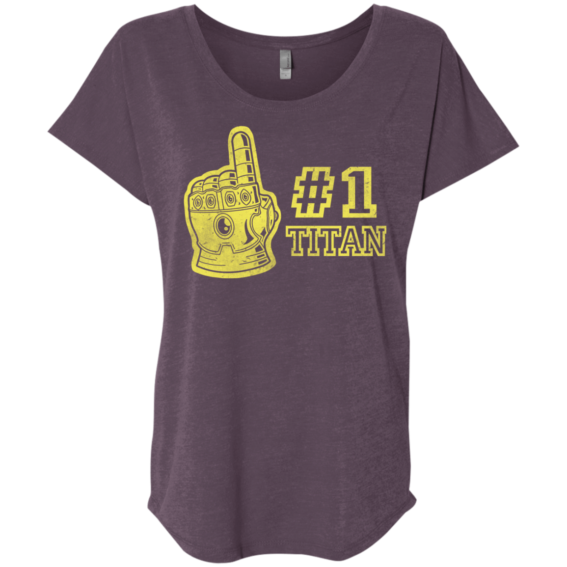 T-Shirts Vintage Purple / X-Small Number One Titan Triblend Dolman Sleeve