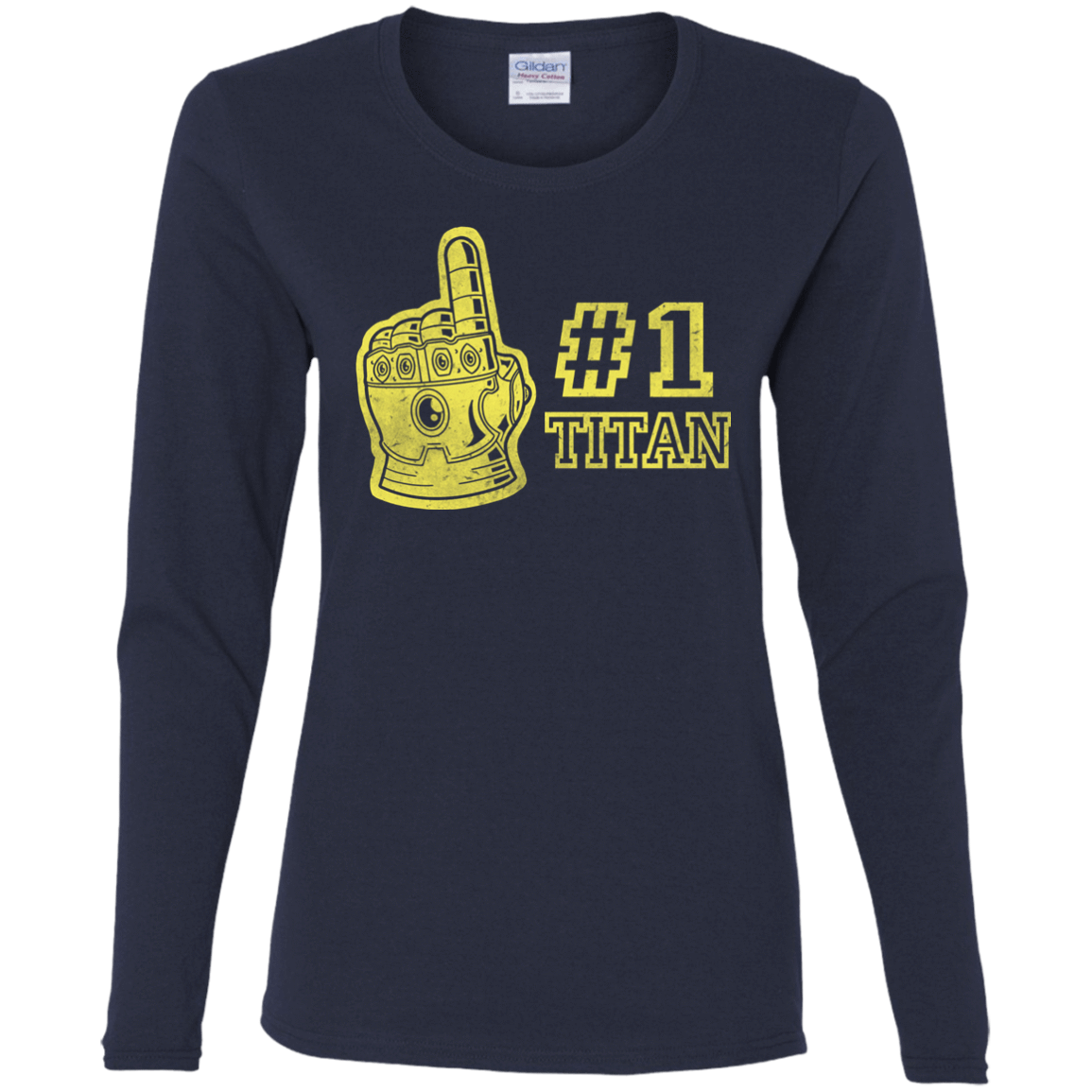 T-Shirts Navy / S Number One Titan Women's Long Sleeve T-Shirt