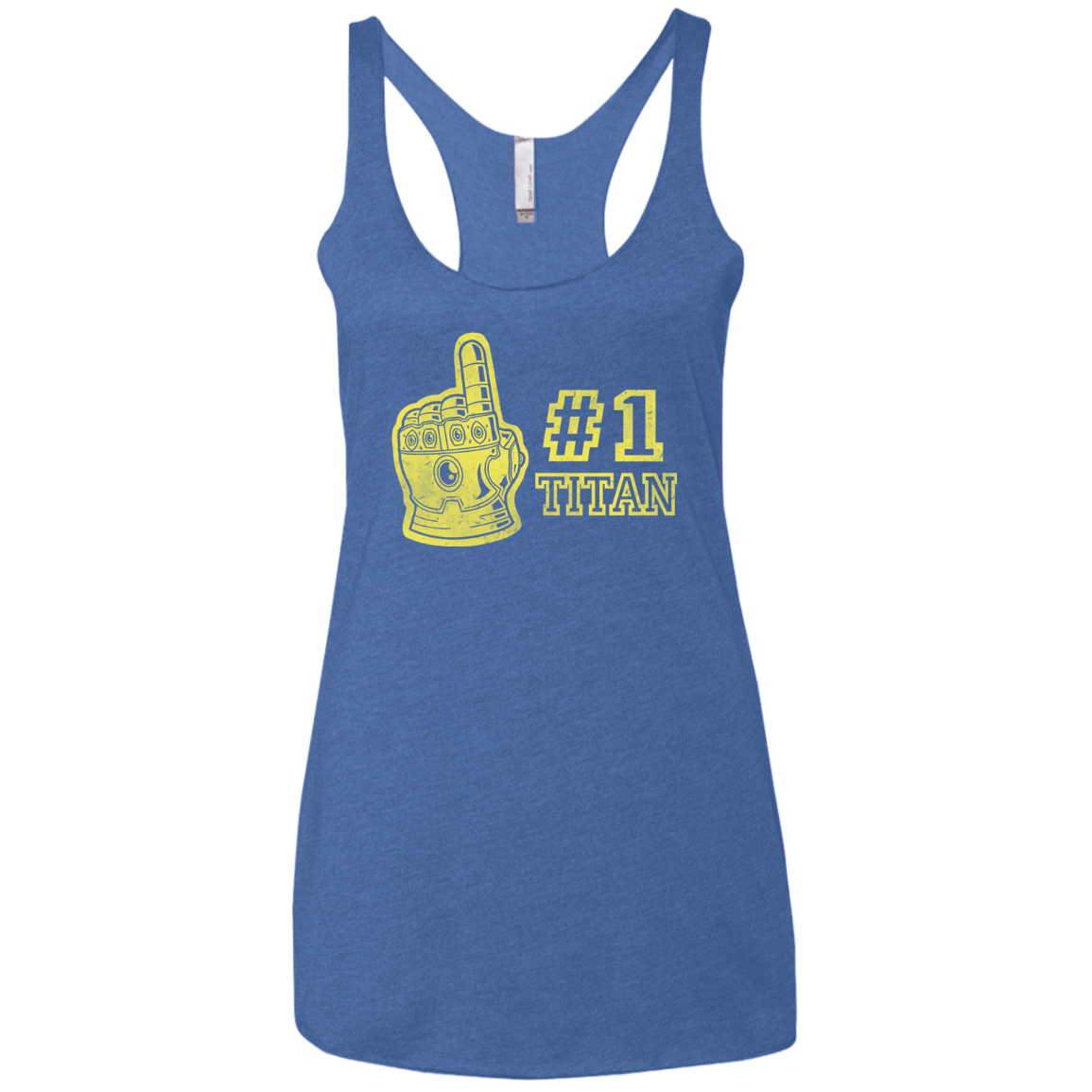 T-Shirts Vintage Royal / X-Small Number One Titan Women's Triblend Racerback Tank