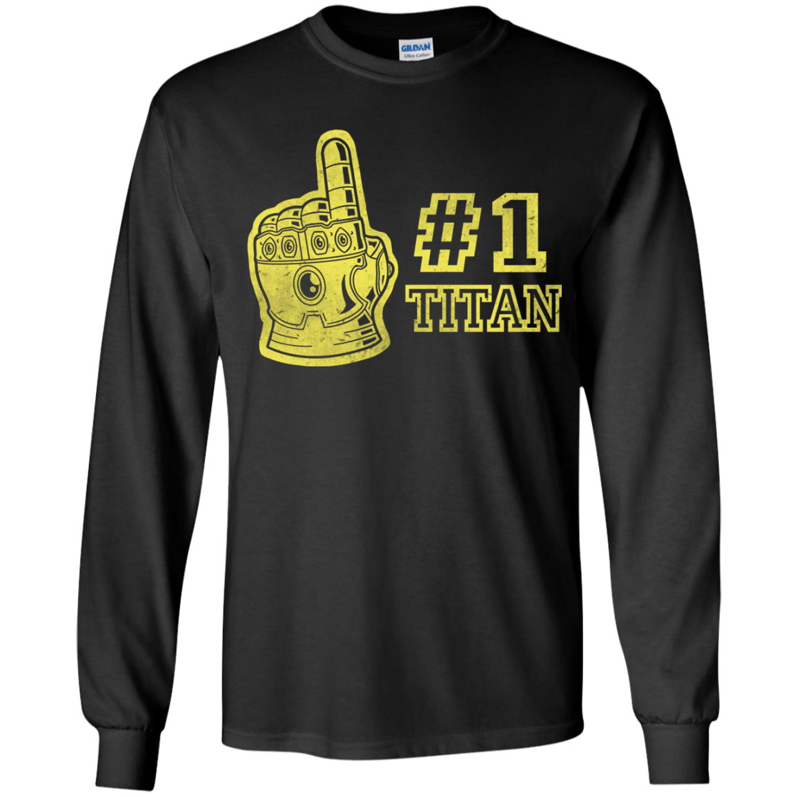 T-Shirts Black / YS Number One Titan Youth Long Sleeve T-Shirt