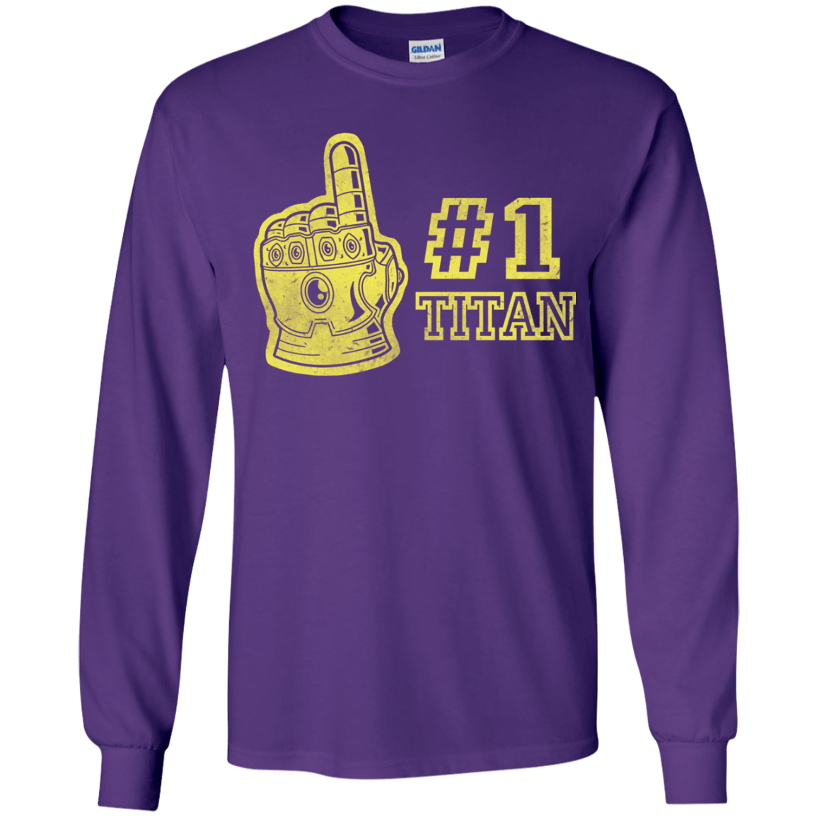 T-Shirts Purple / YS Number One Titan Youth Long Sleeve T-Shirt