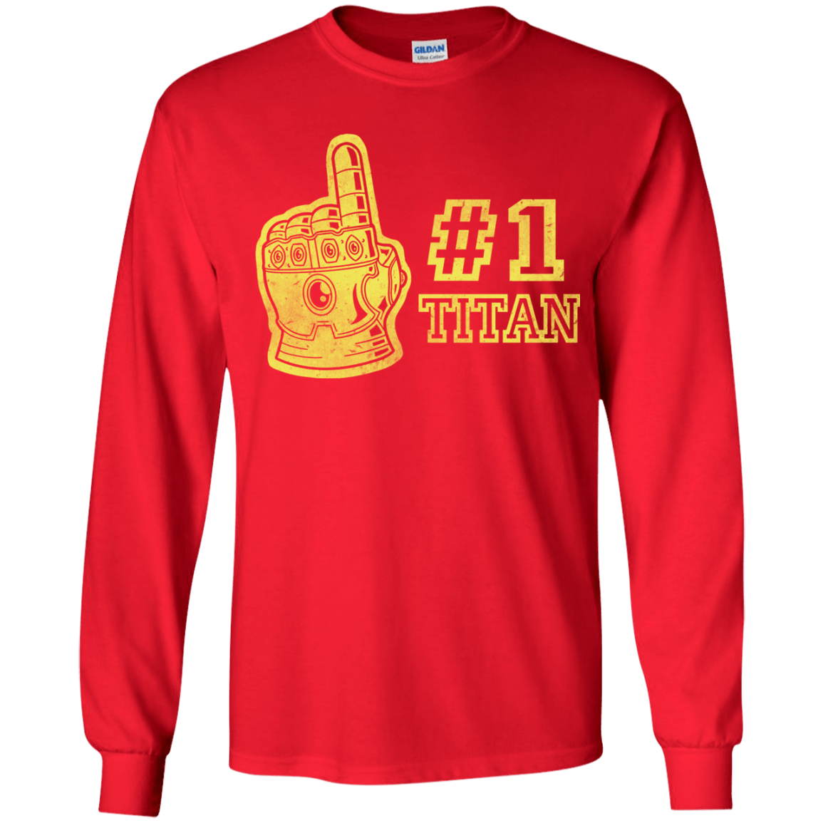 T-Shirts Red / YS Number One Titan Youth Long Sleeve T-Shirt