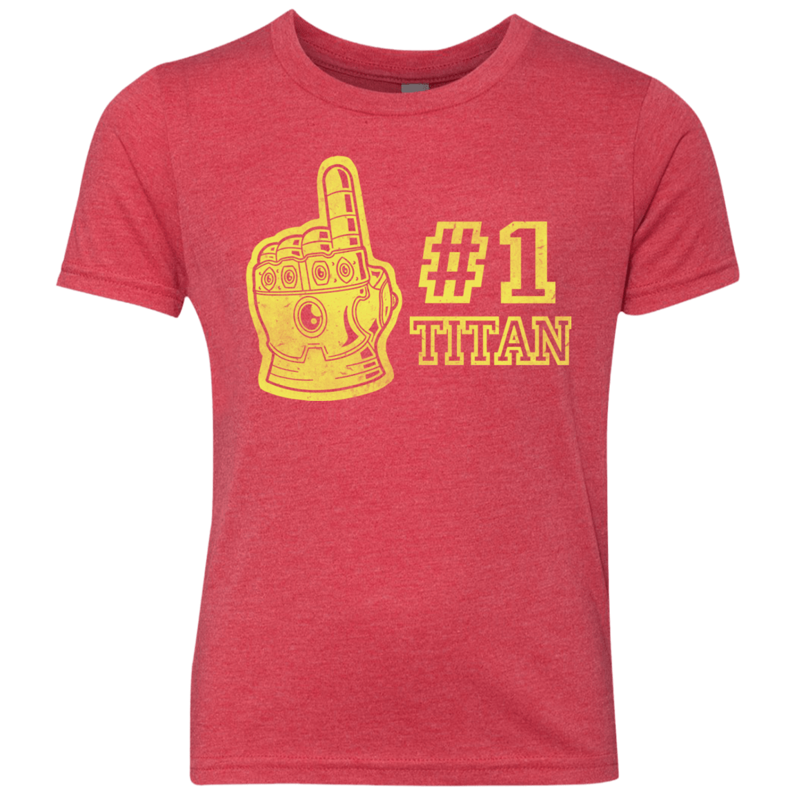 T-Shirts Vintage Red / YXS Number One Titan Youth Triblend T-Shirt