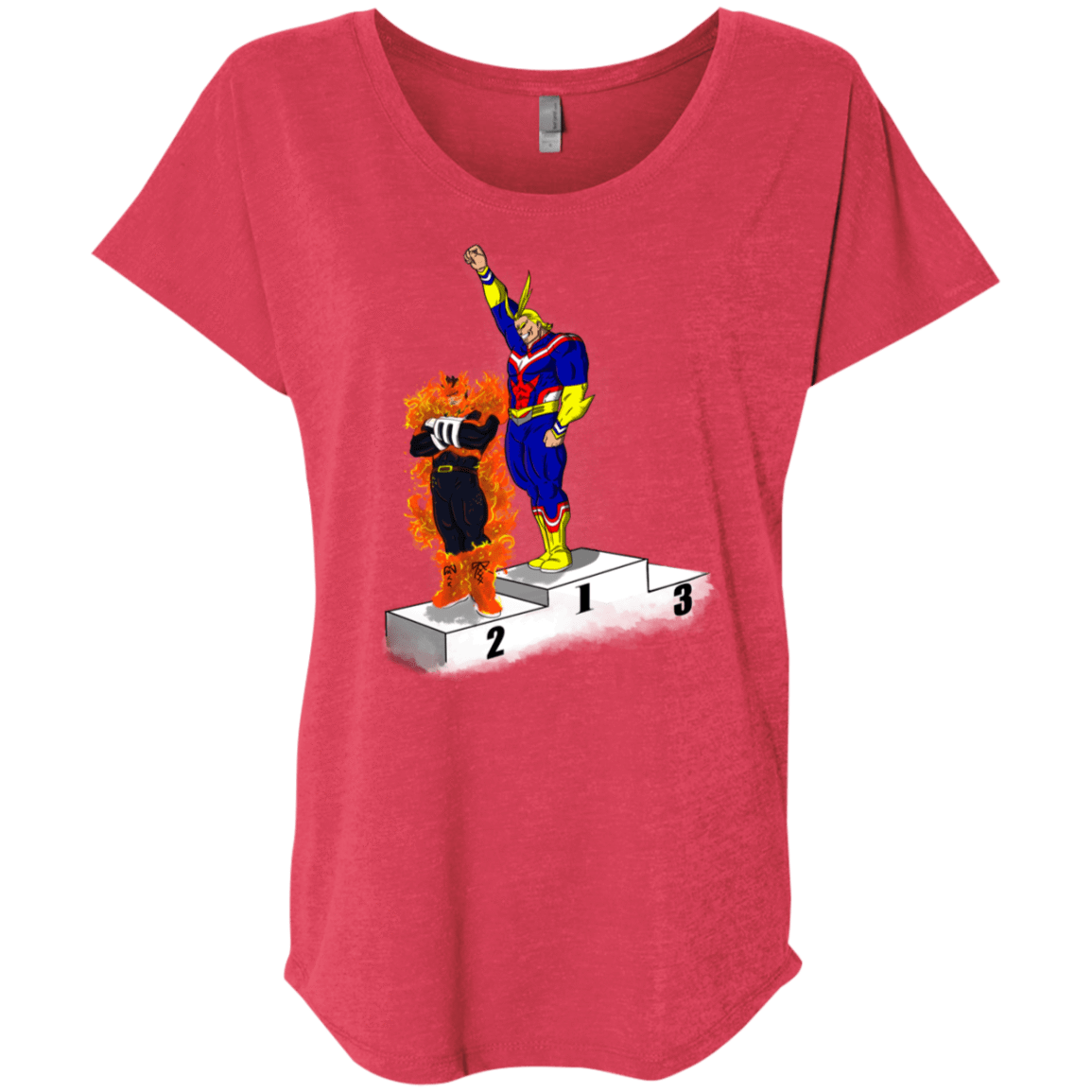 T-Shirts Vintage Red / X-Small Number One Triblend Dolman Sleeve