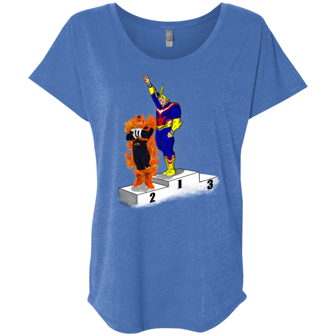 T-Shirts Vintage Royal / X-Small Number One Triblend Dolman Sleeve